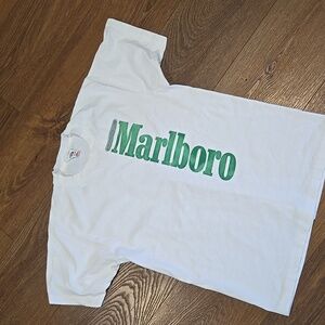 FRUIT OF THE LOOM 1990s MARLBORO MENTHOL SINGLE STITCH tshirt.   #6499